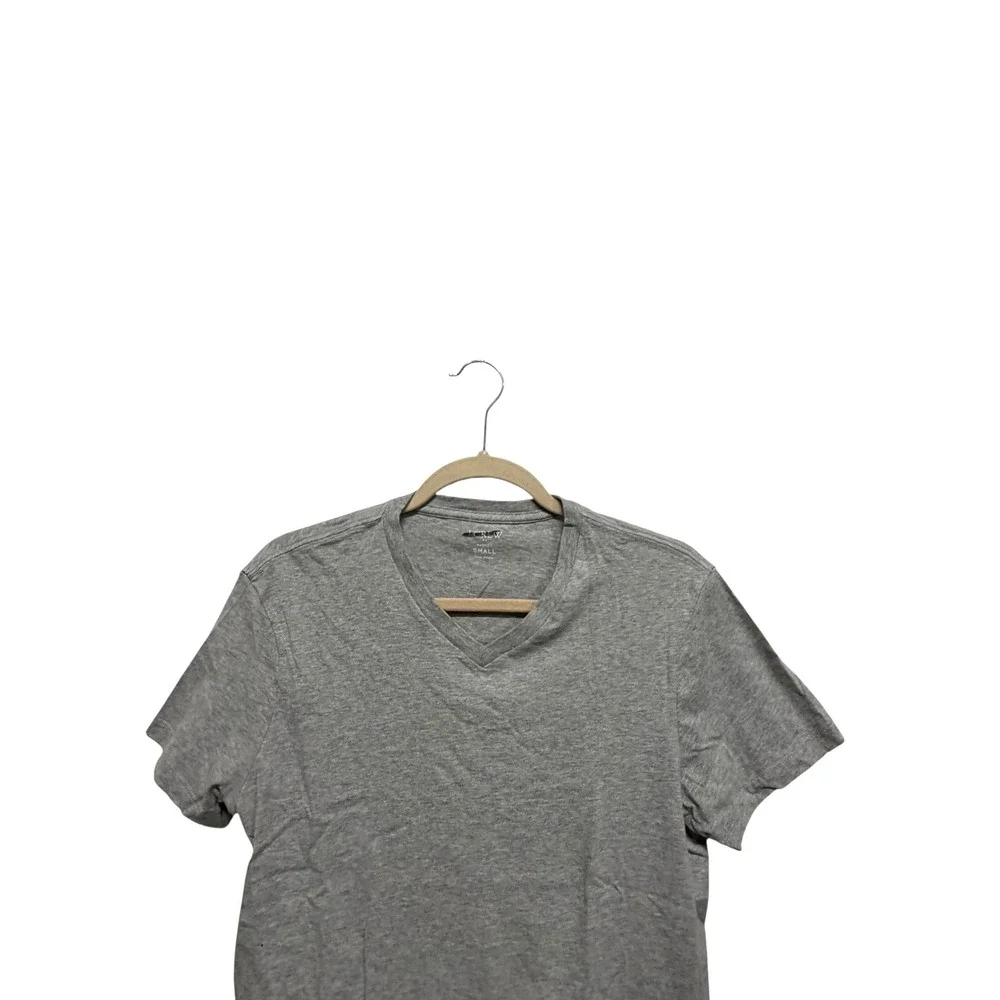 J.Crew Women's Small Gray Washed V-Neck 100% Cotton Short Sleeve T-Shirt NWOT